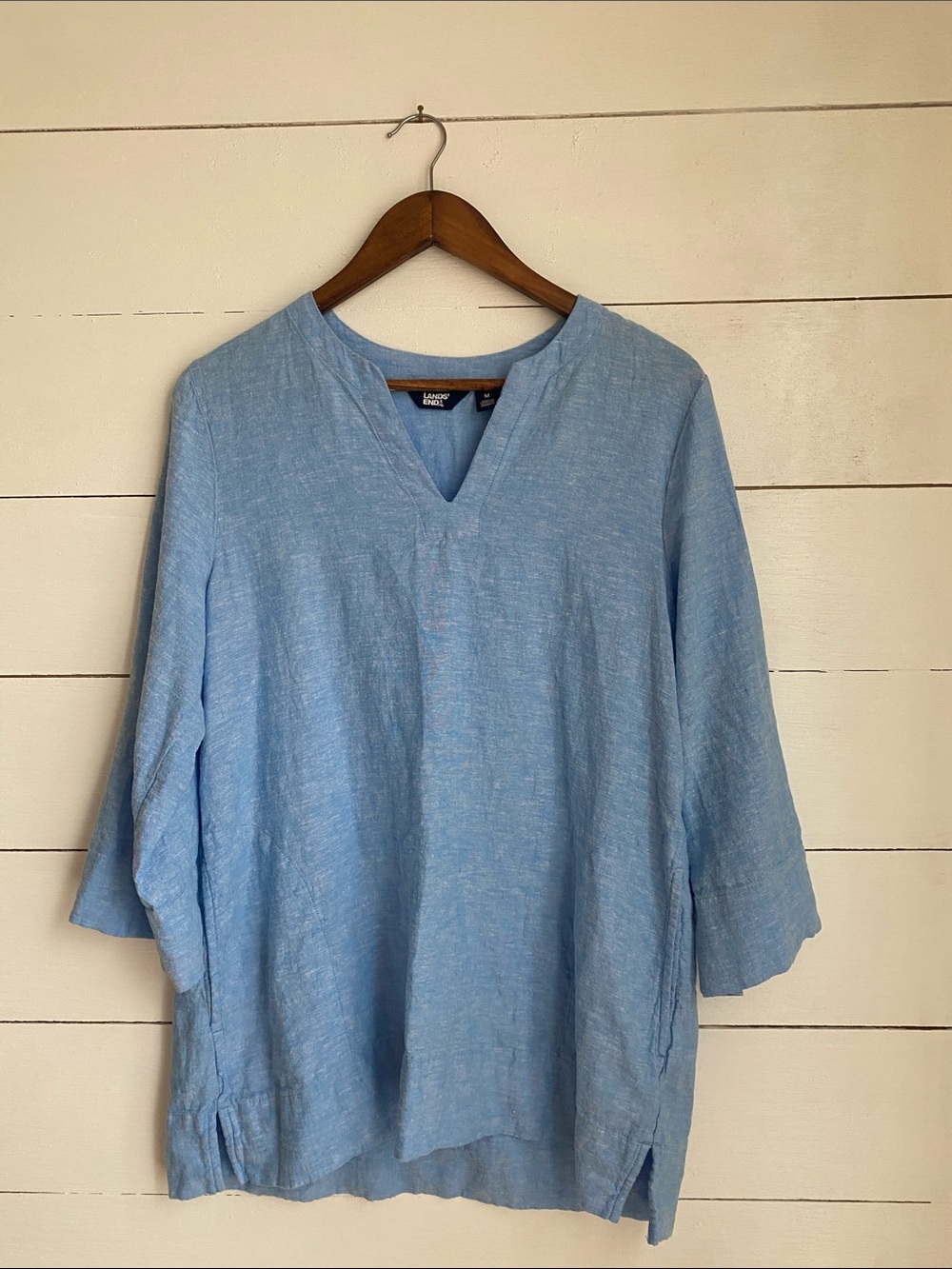 Lands' End Light Blue Linen Tunic